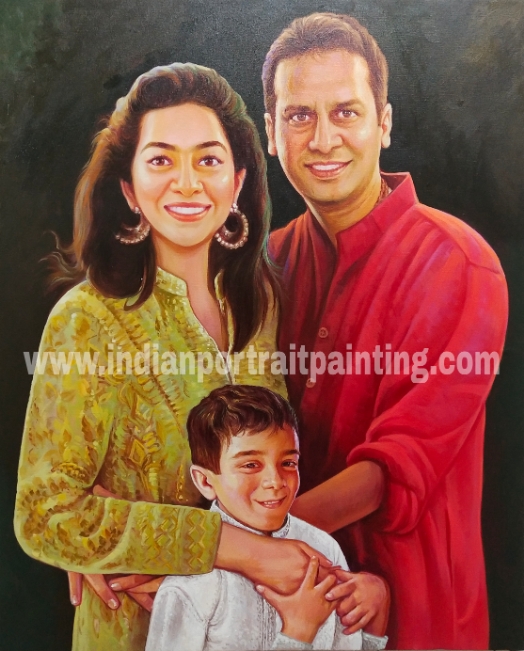 Portrait paintings for family