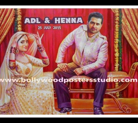 Bollywood themed wedding cards and party invitation