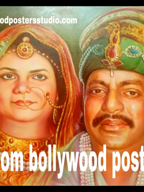 Custom online Bollywood poster or hand painted portrait - The fusion of photo and Bollywood poster