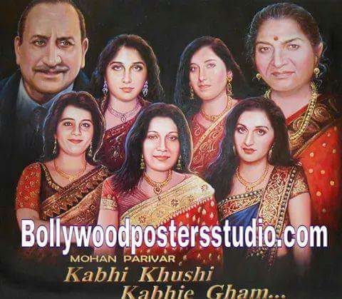 Customized family portrait into Bollywood poster online