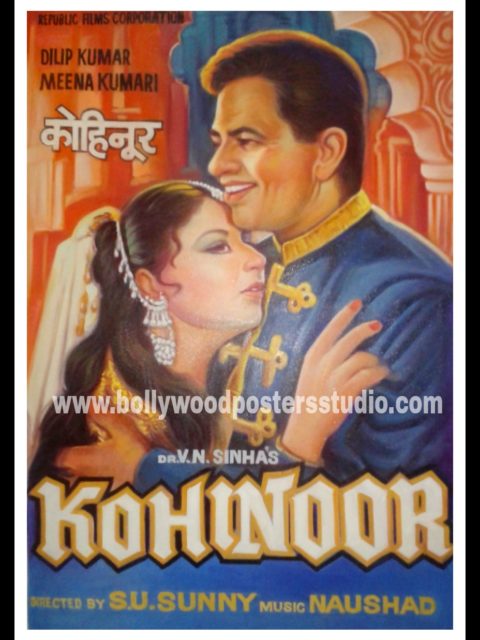 Hand painted Indian Bollywood movie poster artist Mumbai