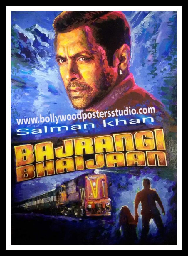 Hand painted success party Bollywood poster of Bajrangi Bhaijaan