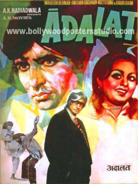 Adalat hand painted bollywood movie posters