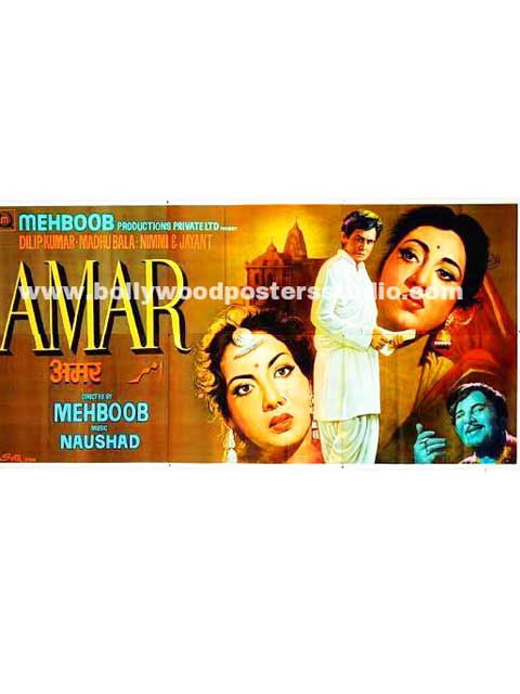 Amar hand painted bollywood movie posters