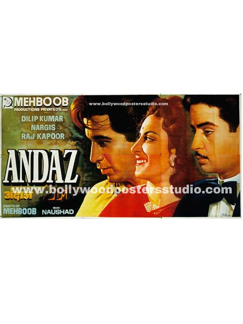 Andaz hand painted bollywood movie posters