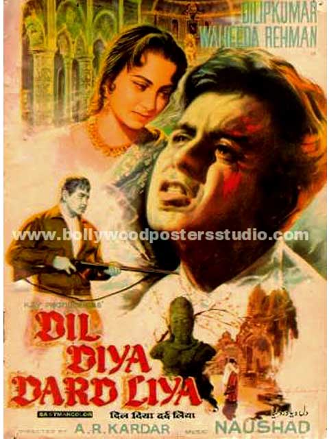Dil diya dard liya hand painted bollywood movie posters