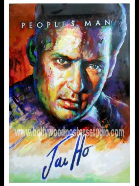 Hand painted film fan bollywood posters