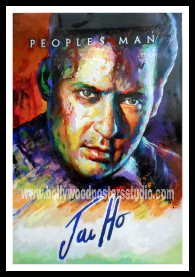 Hand painted film fan bollywood posters