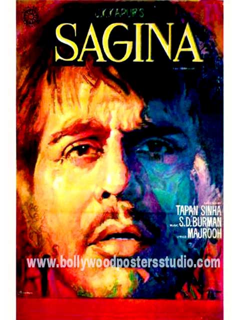 Sagina hand painted bollywood movie posters