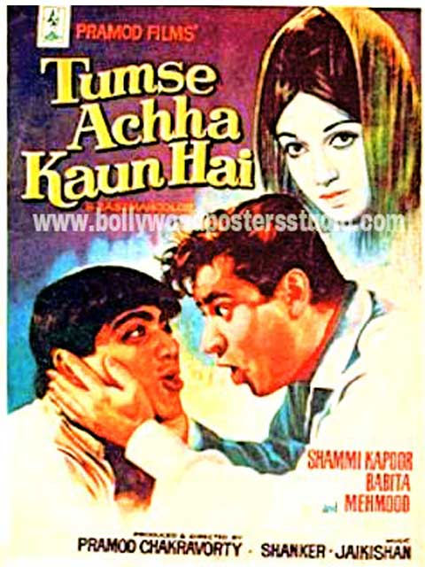 Tumse achha kaun hai hand painted bollywood movie posters