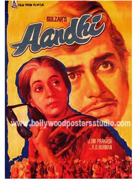 Hand painted bollywood movi posters Aandhi