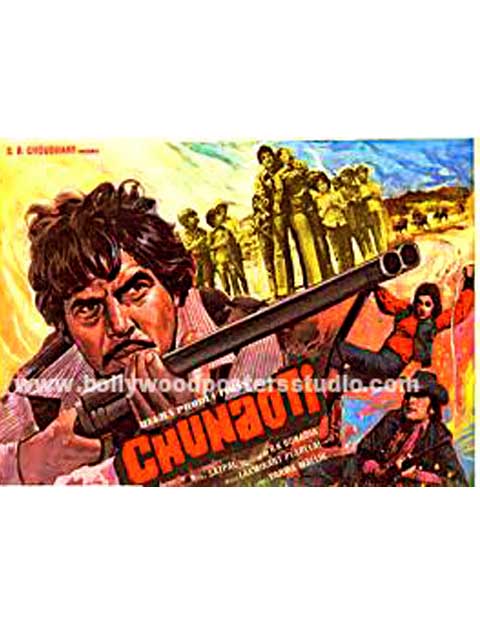 Hand painted bollywood movie posters Chunaoti