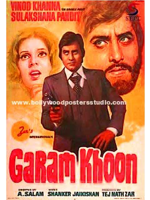 Hand painted bollywood movie posters Garam khoon