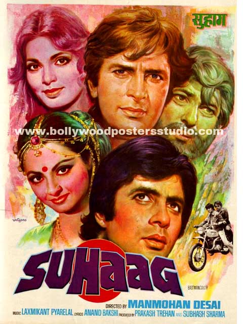 Hand painted bollywood movie posters Suhaag