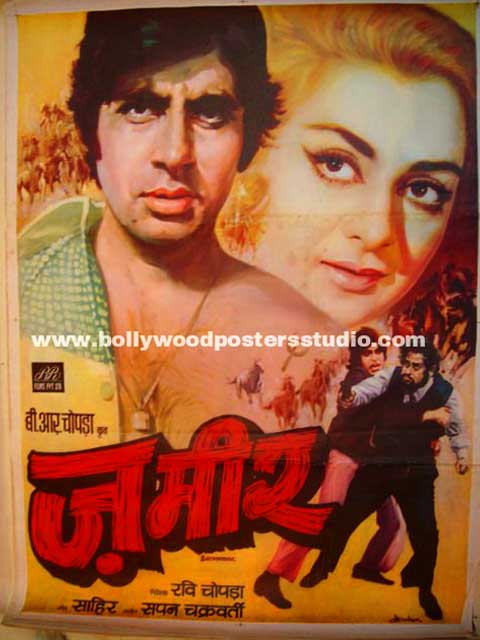 Zameer Hand painted bollywood movie poster -Amitabh bachchan