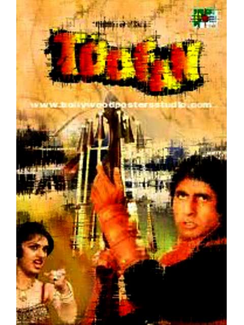 Hand painted bollywood movie posters Toofan - Amitabh bachchan
