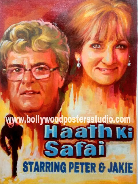 Old custom bollywood movie posters