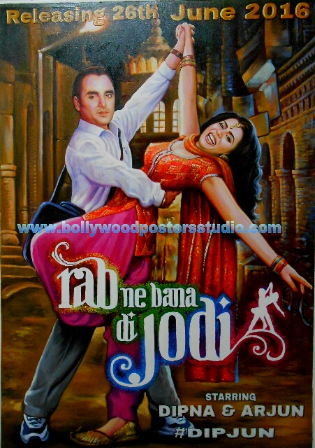 Custom Bollywood posters save the date invitation