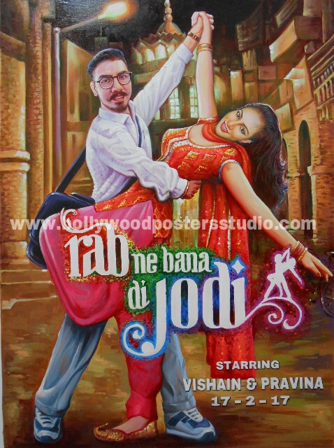 Custom Bollywood poster for wedding cards