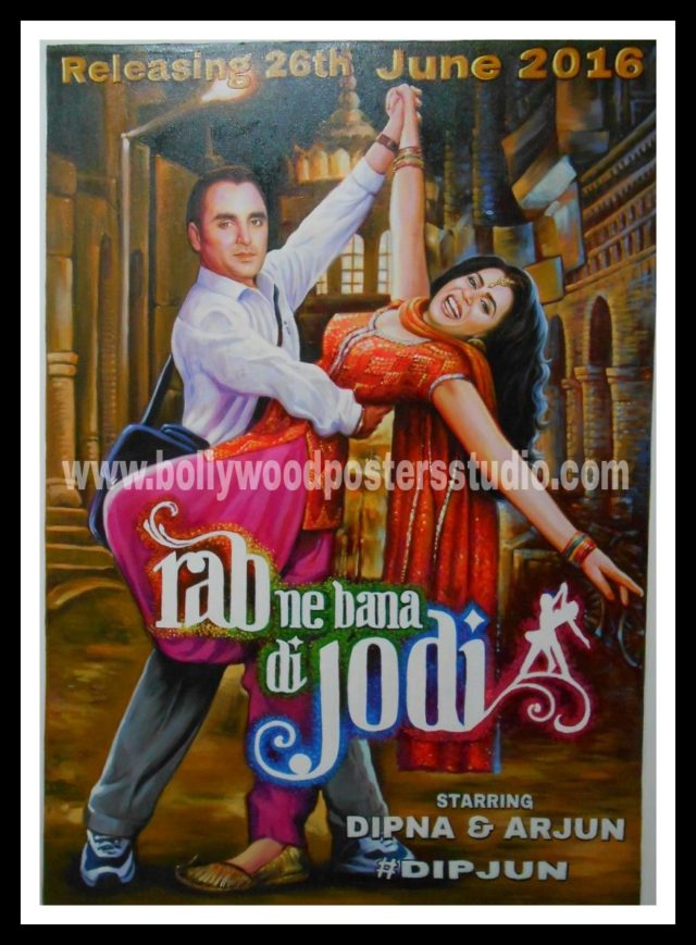 Custom Bollywood posters save the date invitation