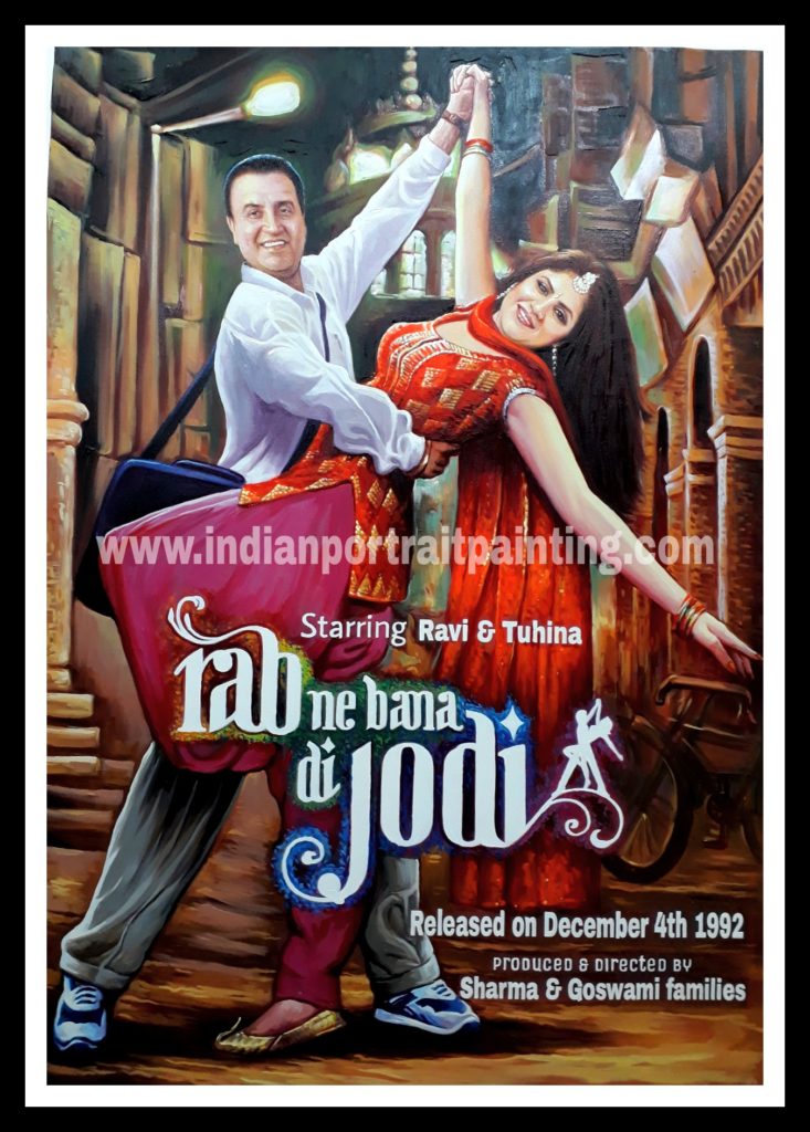 Bollywood style anniversary gifts custom poster