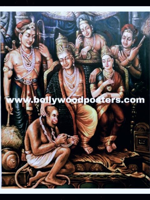 Ram seeta hanuman hand painted reproduction