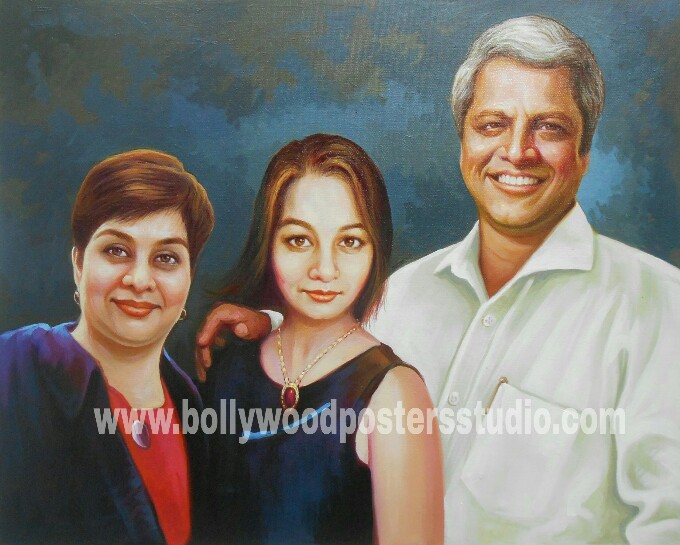 Realistic family portrait online india