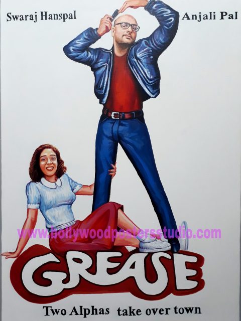 Recreate hand painted customize hollywood posters in bollywood style