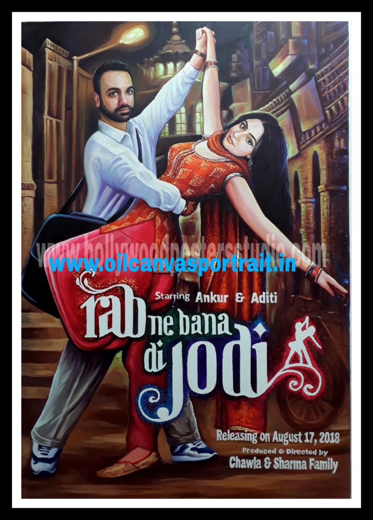 Custom bollywood posters hand painted