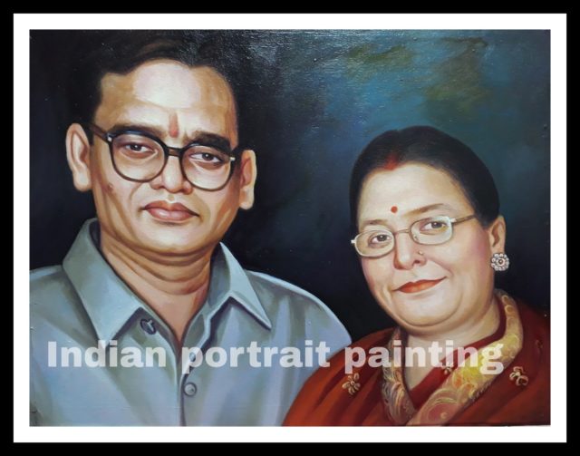 Portrait a wedding anniversary gift for parents