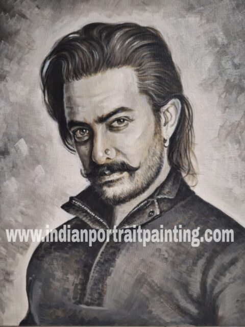 Oil on canvas face paintings