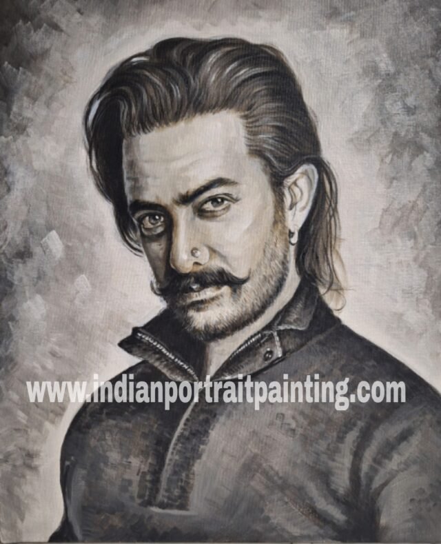 Oil on canvas face paintings