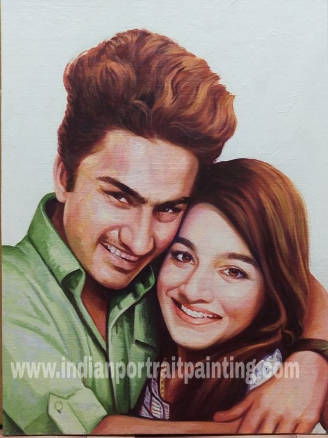 Portrait painting for couples