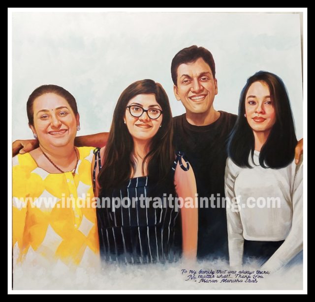 Portrait painting for family