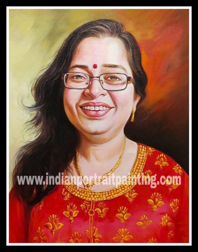 Portrait painting for gift