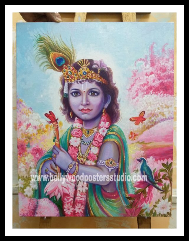 Shri krishna oil paintings original