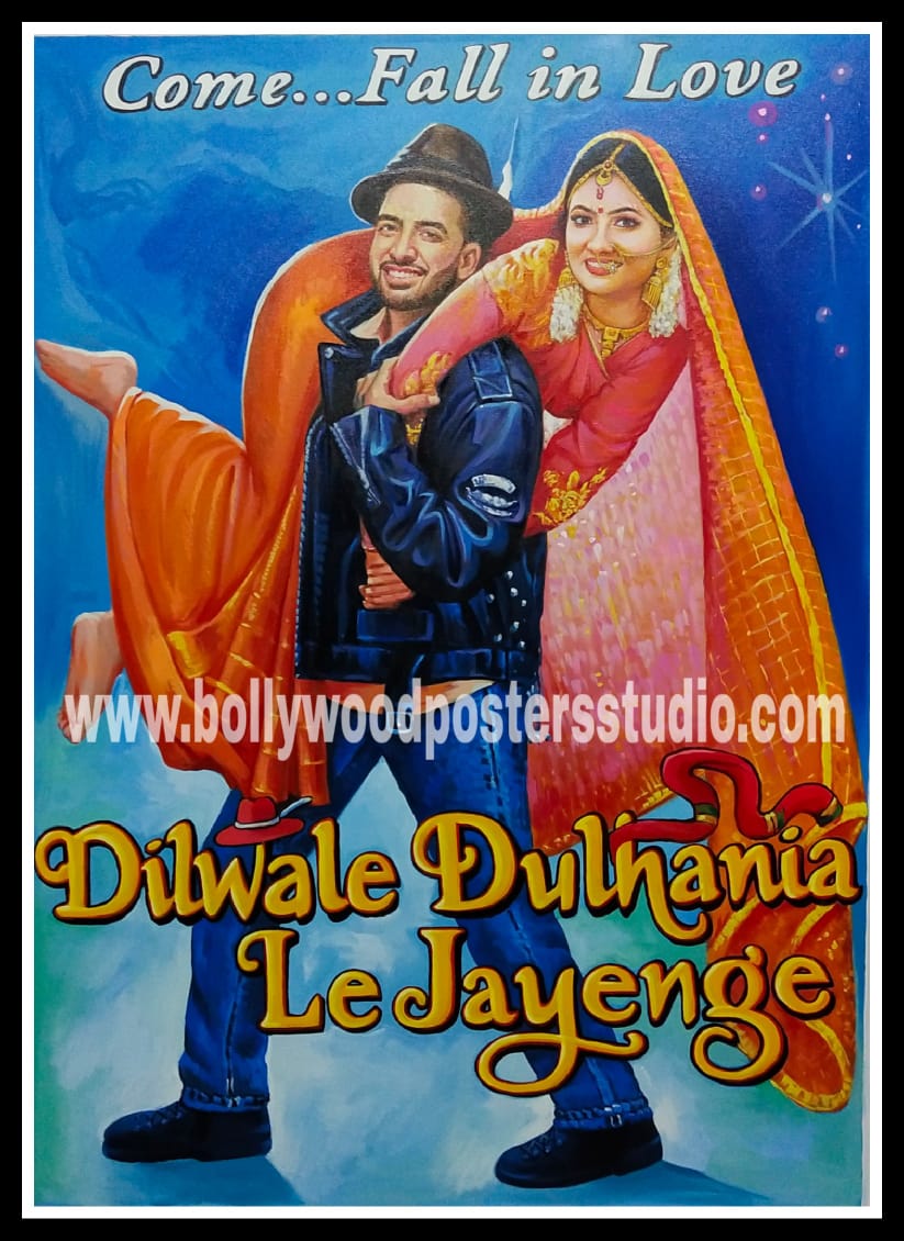 Wedding poster maker in bollywood style