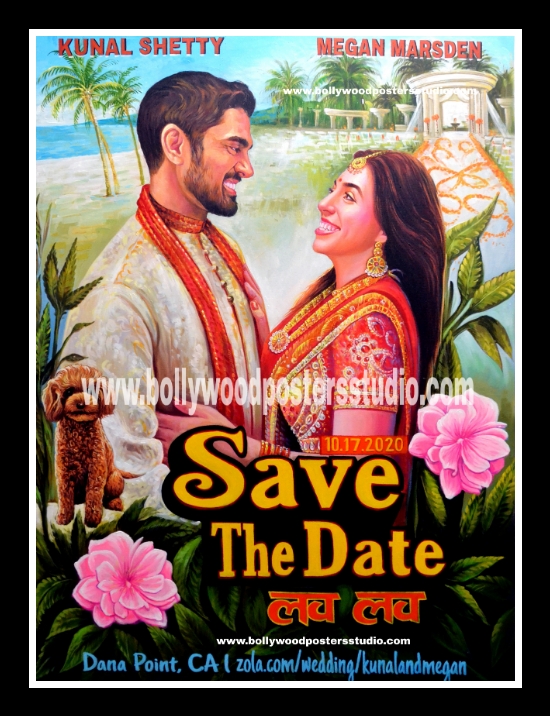 Custom made save the wedding date poster