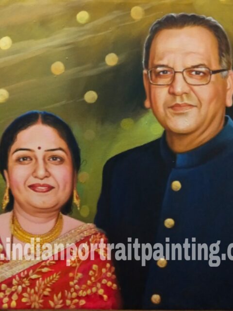 Portrait painting for mom and dad in-law