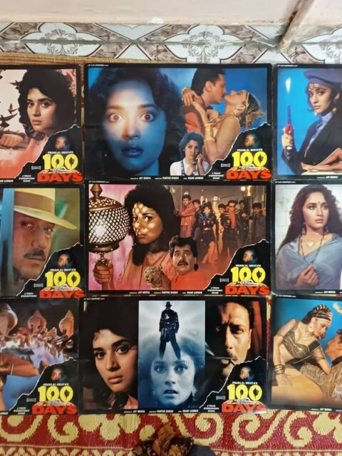 100 DAYS Bollywood movie lobby card