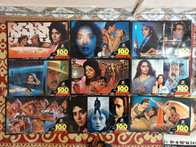 100 DAYS Bollywood movie lobby card 