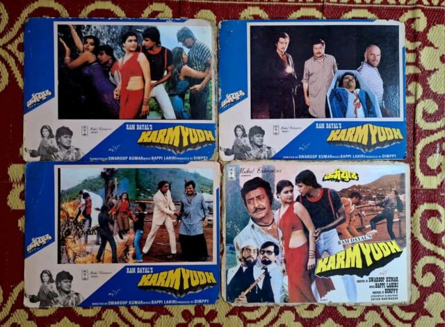 KARAMYUDH Bollywood movie lobby cards