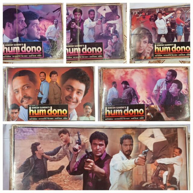 HUM DONO Bollywood movie lobby cards