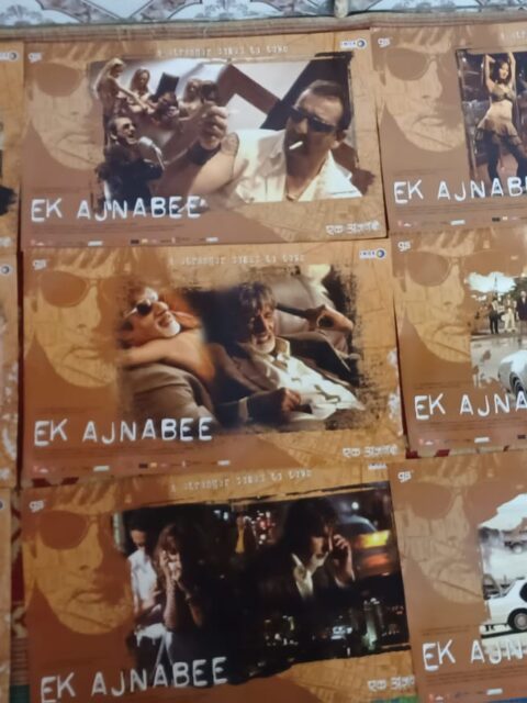 EK AJNABEE Bollywood movie lobby cards