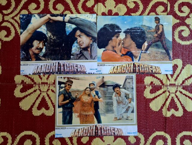 AANDHI-TOOFAN Bollywood movie lobby cards